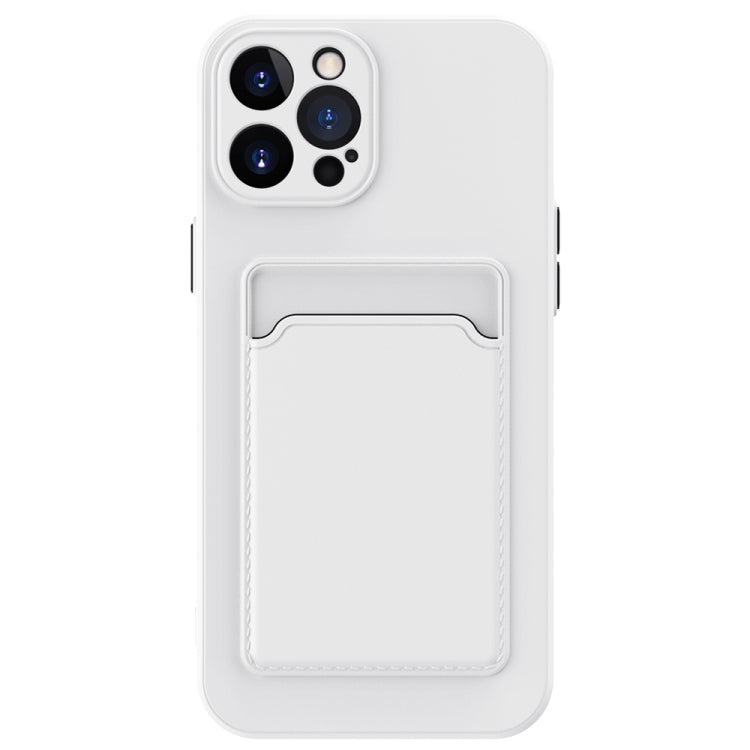 For iPhone 15 Pro Skin Feel Card Contrast Color Button TPU Phone Case(White) - HoMEdemic™ 