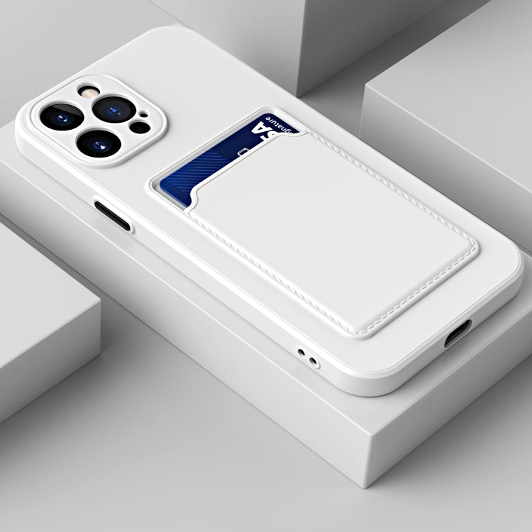 For iPhone 15 Pro Skin Feel Card Contrast Color Button TPU Phone Case(White) - HoMEdemic™ 