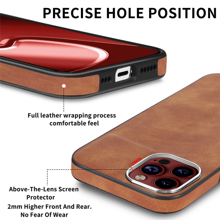 For iPhone 15 Pro Skin-Feel Electroplating TPU Shockproof Phone Case(Brown) - HoMEdemic™ 