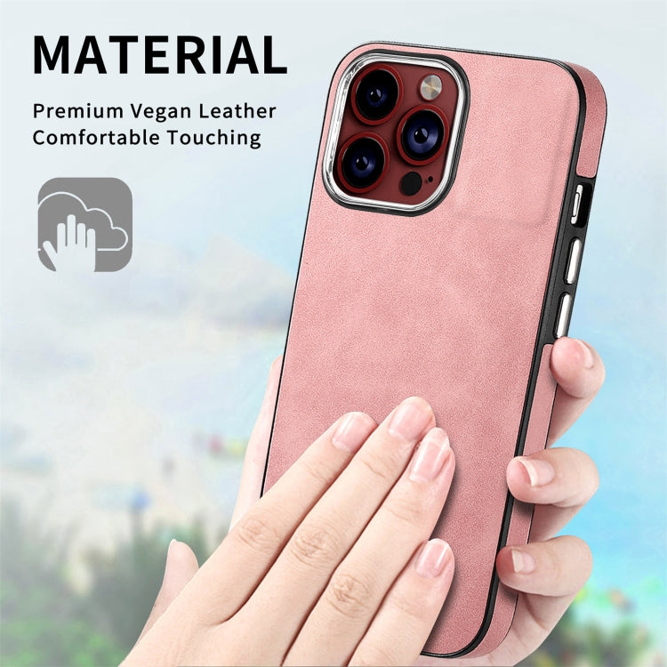 For iPhone 15 Pro Skin-Feel Electroplating TPU Shockproof Phone Case(Pink) - HoMEdemic™ 