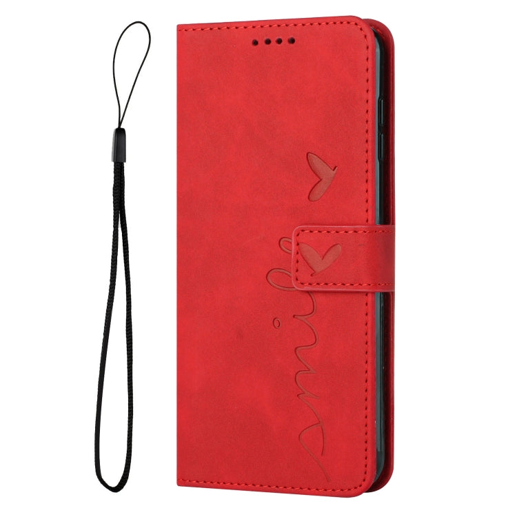 For iPhone 15 Pro Skin Feel Heart Pattern Leather Phone Case(Red) - HoMEdemic™ 