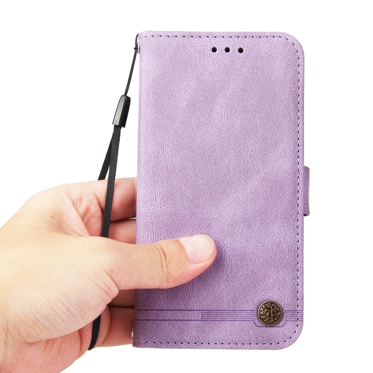 For iPhone 15 Pro Skin Feel Life Tree Leather Phone Case(Purple) - HoMEdemic™ 