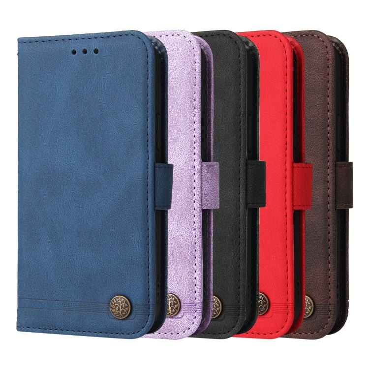 For iPhone 15 Pro Skin Feel Life Tree Leather Phone Case(Purple) - HoMEdemic™ 