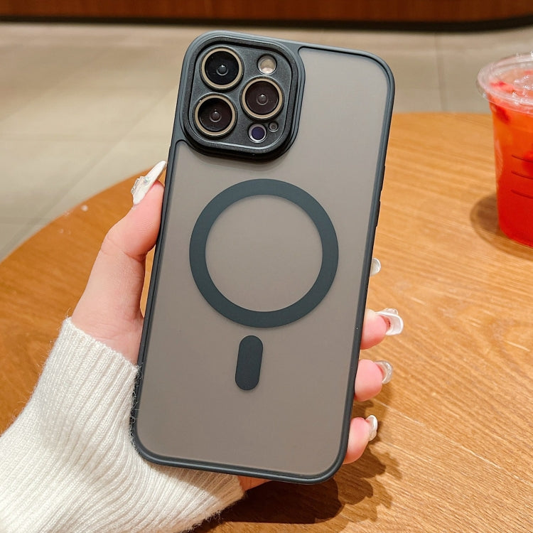 For iPhone 15 Pro Skin Feel MagSafe Phone Case with Lens Film(Black) - HoMEdemic™ 