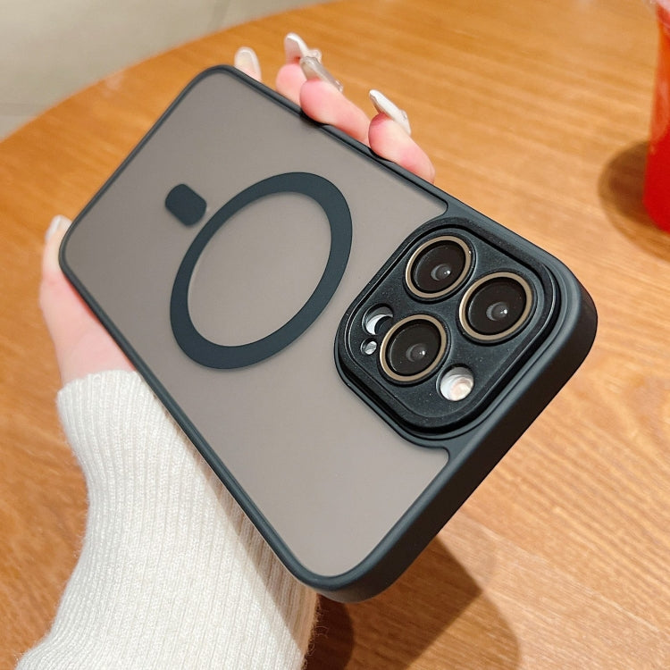 For iPhone 15 Pro Skin Feel MagSafe Phone Case with Lens Film(Black) - HoMEdemic™ 