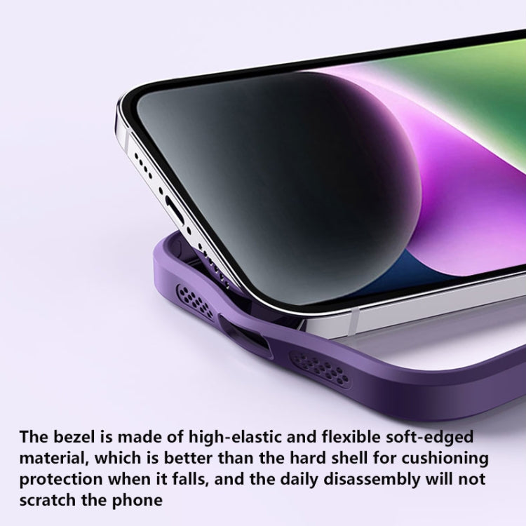 For iPhone 15 Pro Skin Feel MagSafe Shockproof Phone Case with Holder(Purple) - HoMEdemic™ 