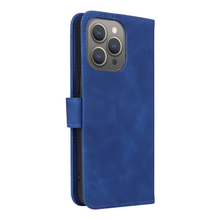 For iPhone 15 Pro Skin Feel Magnetic Flip Leather Phone Case(Blue) - HoMEdemic™ 