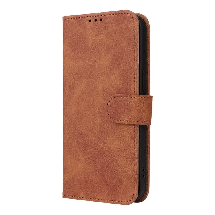 For iPhone 15 Pro Skin Feel Magnetic Flip Leather Phone Case(Brown) - HoMEdemic™ 