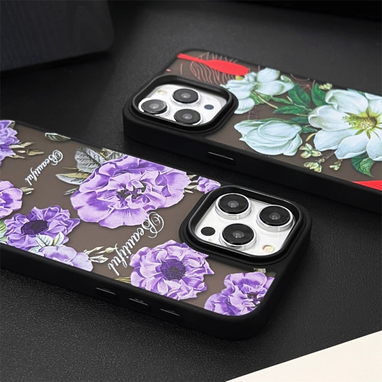 For iPhone 15 Pro Skin Feel Matte TPU+PC Shockproof Phone Case(Camellia) - HoMEdemic™ 