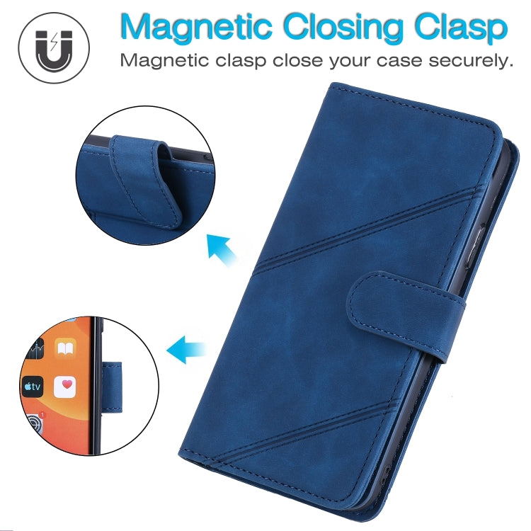 For iPhone 15 Pro Skin Feel Multi-card Wallet Leather Phone Case(Blue) - HoMEdemic™ 