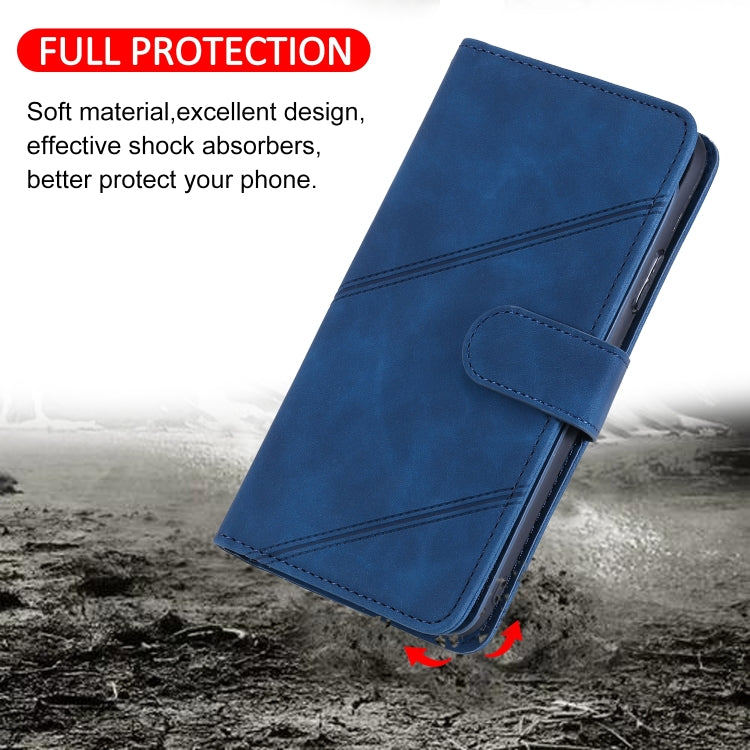 For iPhone 15 Pro Skin Feel Multi-card Wallet Leather Phone Case(Blue) - HoMEdemic™ 