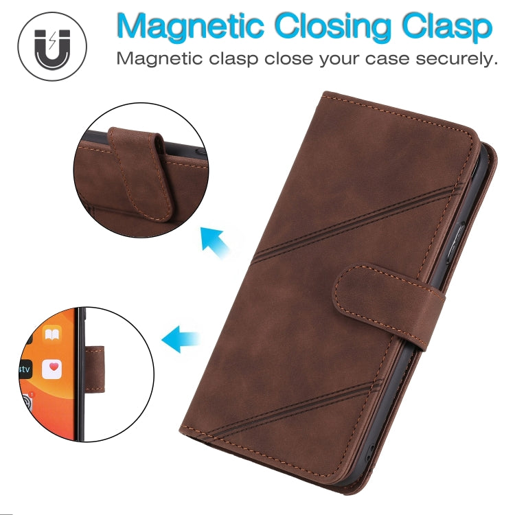 For iPhone 15 Pro Skin Feel Multi-card Wallet Leather Phone Case(Brown) - HoMEdemic™ 