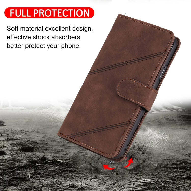 For iPhone 15 Pro Skin Feel Multi-card Wallet Leather Phone Case(Brown) - HoMEdemic™ 