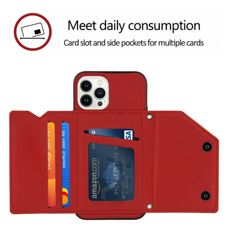 For iPhone 15 Pro Skin Feel PU + TPU + PC Back Cover Shockproof Case(Red) - HoMEdemic™ 
