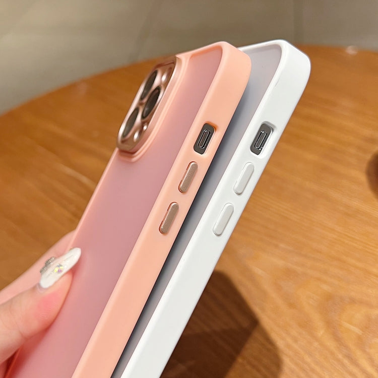 For iPhone 15 Pro Skin Feel Phone Case with Lens Film(Pink) - HoMEdemic™ 