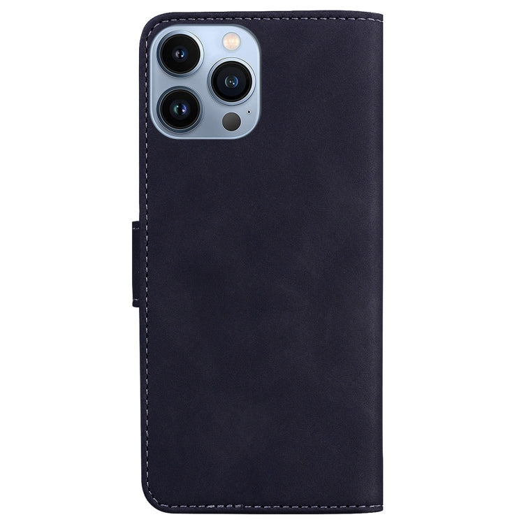 For iPhone 15 Pro Skin Feel Pure Color Flip Leather Phone Case(Black) - HoMEdemic™ 