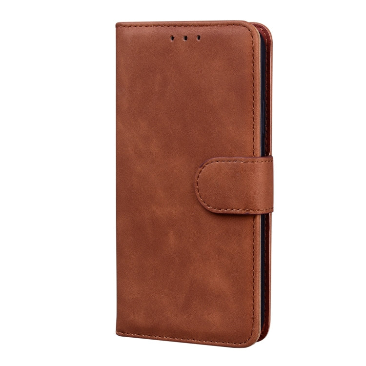 For iPhone 15 Pro Skin Feel Pure Color Flip Leather Phone Case(Brown) - HoMEdemic™ 