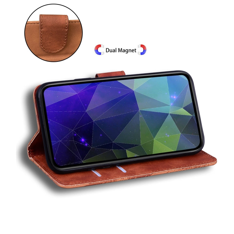 For iPhone 15 Pro Skin Feel Pure Color Flip Leather Phone Case(Brown) - HoMEdemic™ 