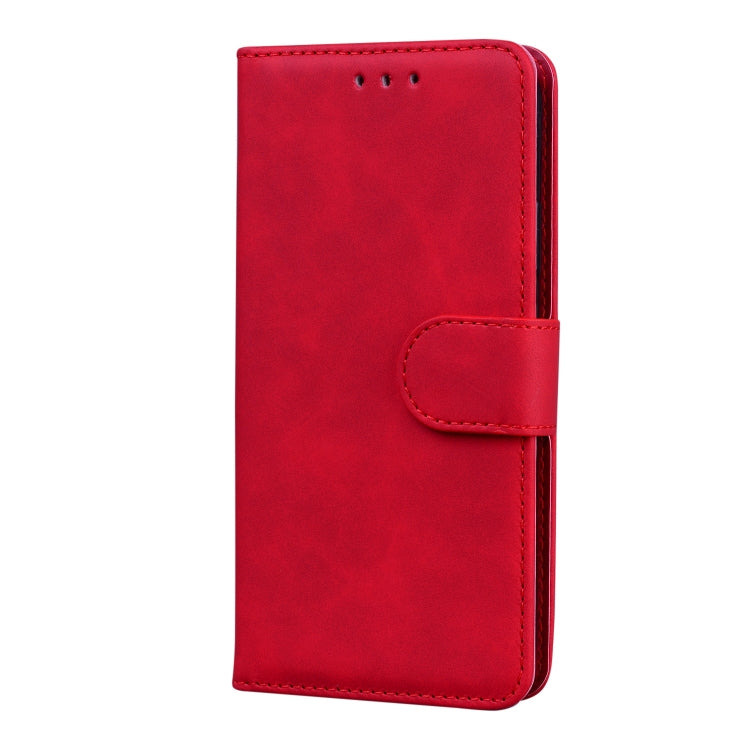 For iPhone 15 Pro Skin Feel Pure Color Flip Leather Phone Case(Red) - HoMEdemic™ 