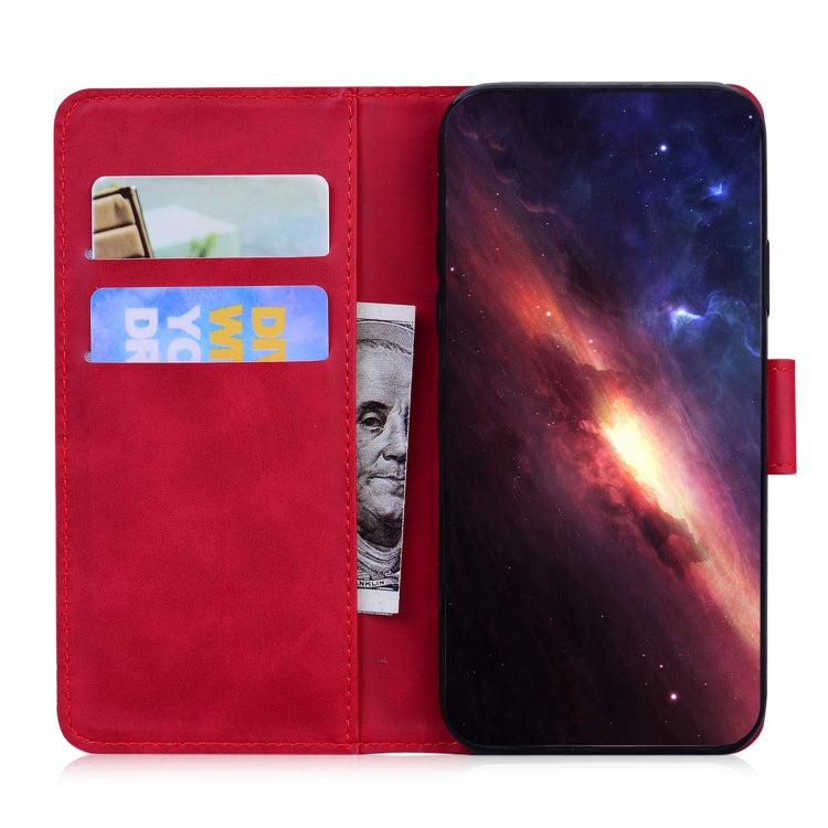 For iPhone 15 Pro Skin Feel Pure Color Flip Leather Phone Case(Red) - HoMEdemic™ 