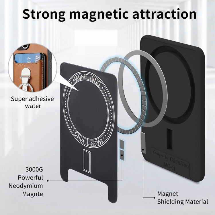 For iPhone 15 Pro Skin Feel Ring Holder Wallet Magnetic Phone Case(Brown) - HoMEdemic™ 