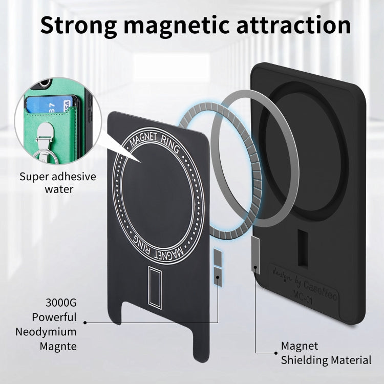For iPhone 15 Pro Skin Feel Ring Holder Wallet Magnetic Phone Case(Green) - HoMEdemic™ 