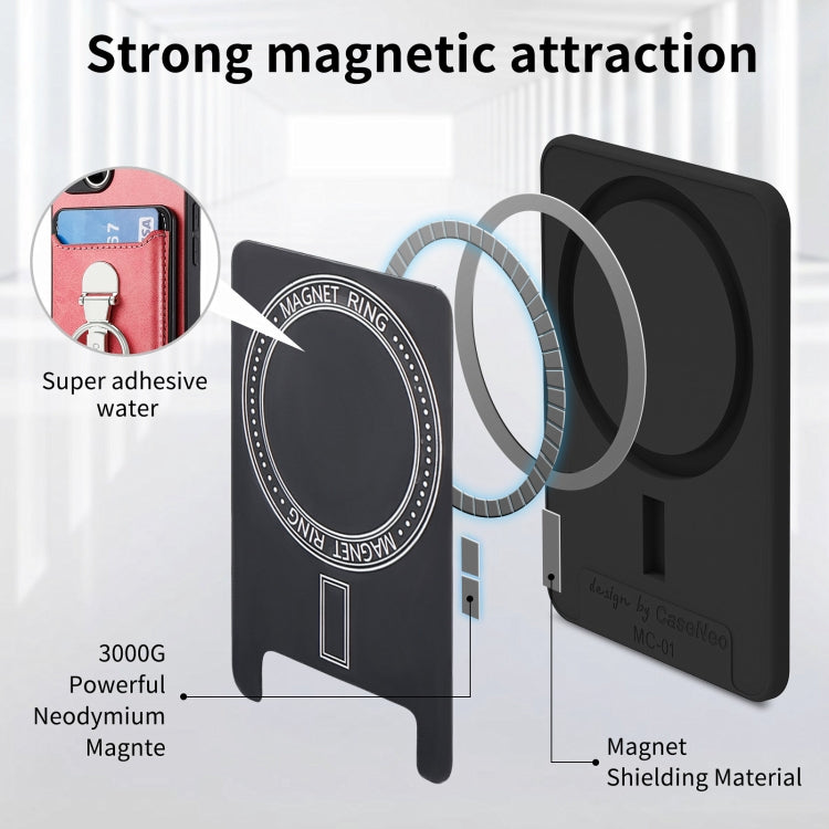 For iPhone 15 Pro Skin Feel Ring Holder Wallet Magnetic Phone Case(Pink) - HoMEdemic™ 