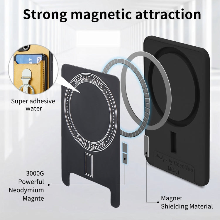 For iPhone 15 Pro Skin Feel Ring Holder Wallet Magnetic Phone Case(Yellow) - HoMEdemic™ 