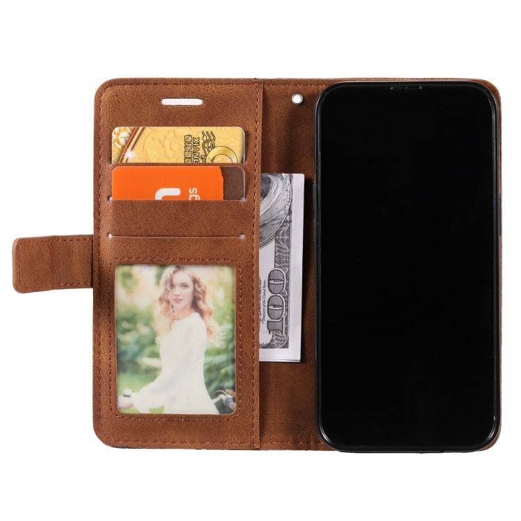 For iPhone 15 Pro Skin Feel Splicing Leather Phone Case(Brown) - HoMEdemic™ 
