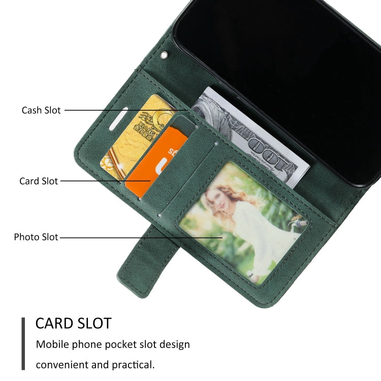 For iPhone 15 Pro Skin Feel Splicing Leather Phone Case(Green) - HoMEdemic™ 