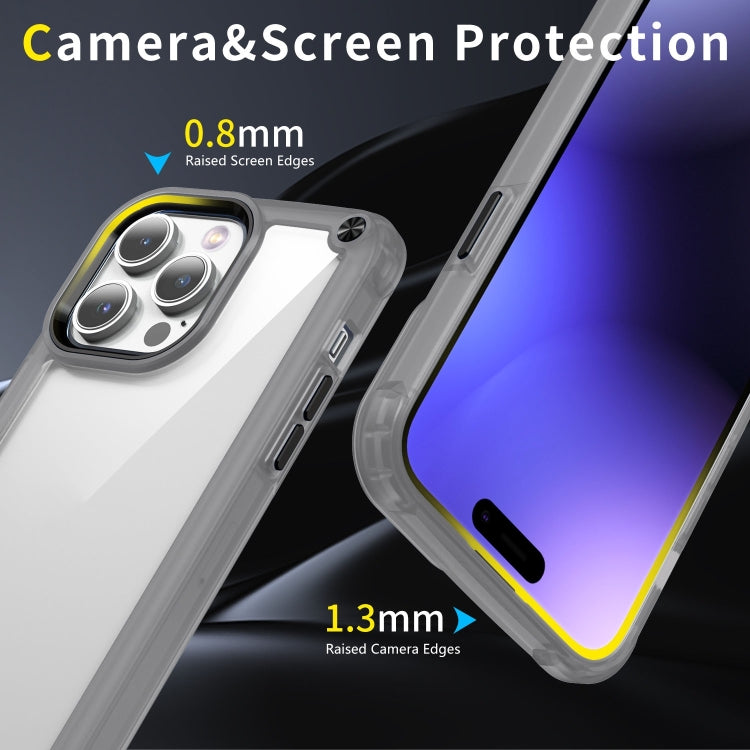 For iPhone 15 Pro Skin Feel TPU + PC Phone Case(Transparent Black) - HoMEdemic™ 