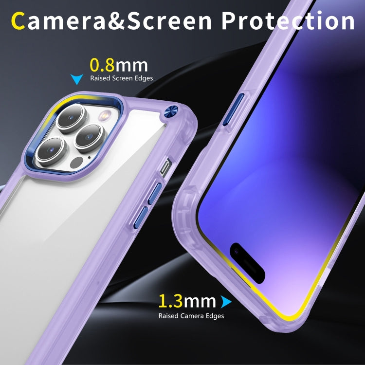 For iPhone 15 Pro Skin Feel TPU + PC Phone Case(Transparent Purple) - HoMEdemic™ 