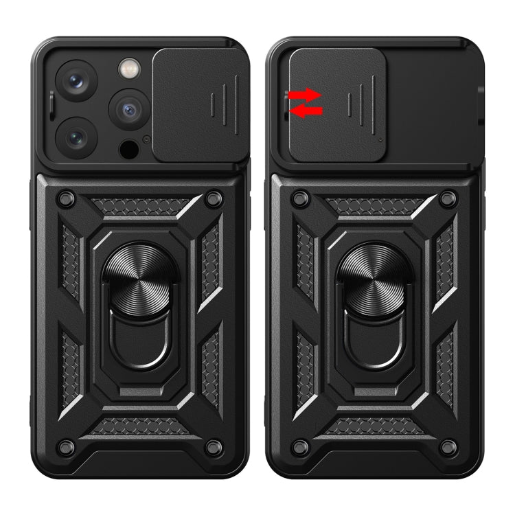 For iPhone 15 Pro Sliding Camera Cover Design TPU+PC Phone Case(Black) - HoMEdemic™ 