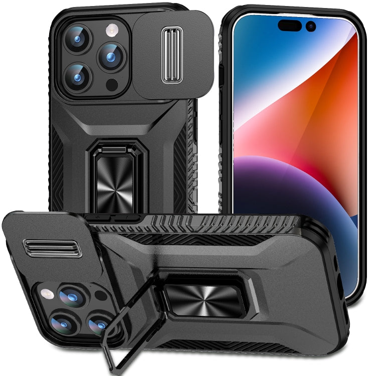 For iPhone 15 Pro Sliding Camshield Holder Phone Case(Black) - HoMEdemic™ 