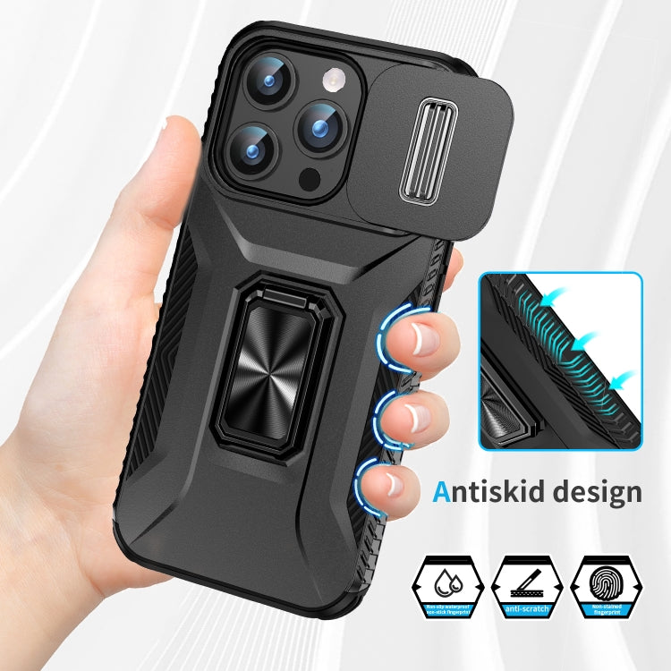 For iPhone 15 Pro Sliding Camshield Holder Phone Case(Black) - HoMEdemic™ 