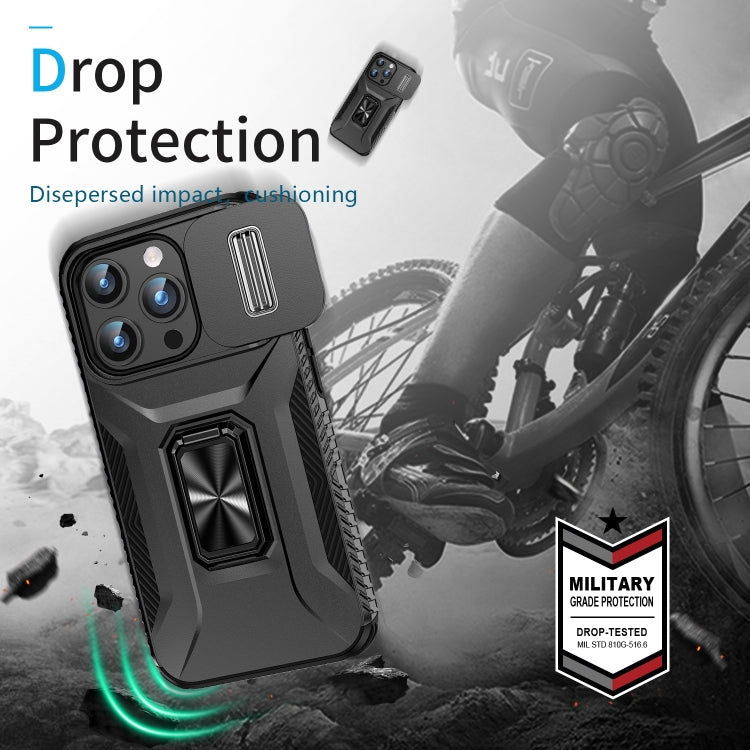 For iPhone 15 Pro Sliding Camshield Holder Phone Case(Black) - HoMEdemic™ 