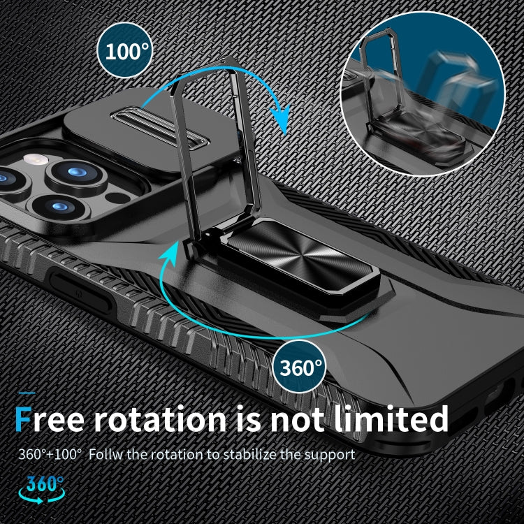 For iPhone 15 Pro Sliding Camshield Holder Phone Case(Black) - HoMEdemic™ 