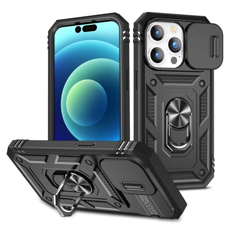 For iPhone 15 Pro Sliding Camshield Holder Phone Case(Black) - HoMEdemic™ 