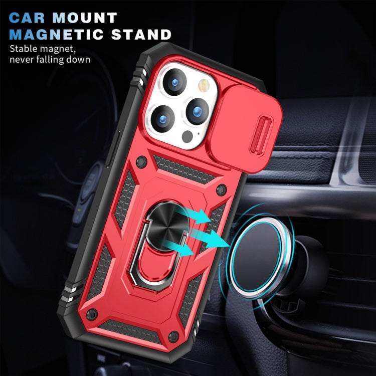 For iPhone 15 Pro Sliding Camshield Holder Phone Case(Red+Black) - HoMEdemic™ 