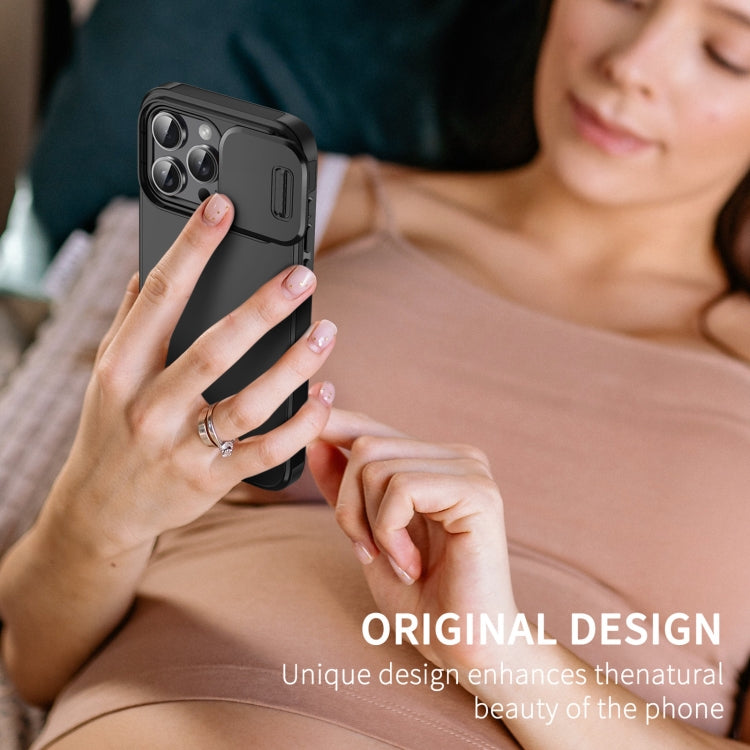 For iPhone 15 Pro Sliding Camshield TPU + PC Phone Case(Black) - HoMEdemic™ 