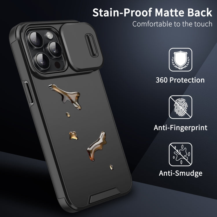 For iPhone 15 Pro Sliding Camshield TPU + PC Phone Case(Blue) - HoMEdemic™ 