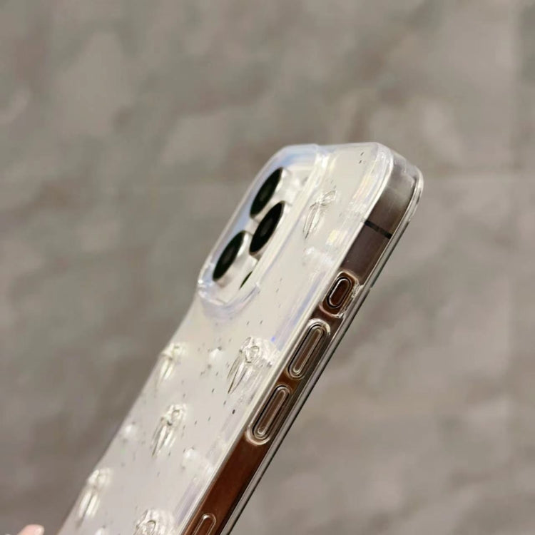 For iPhone 15 Pro Small Fresh Bow TPU Phone Case(Silver Bow) - HoMEdemic™ 