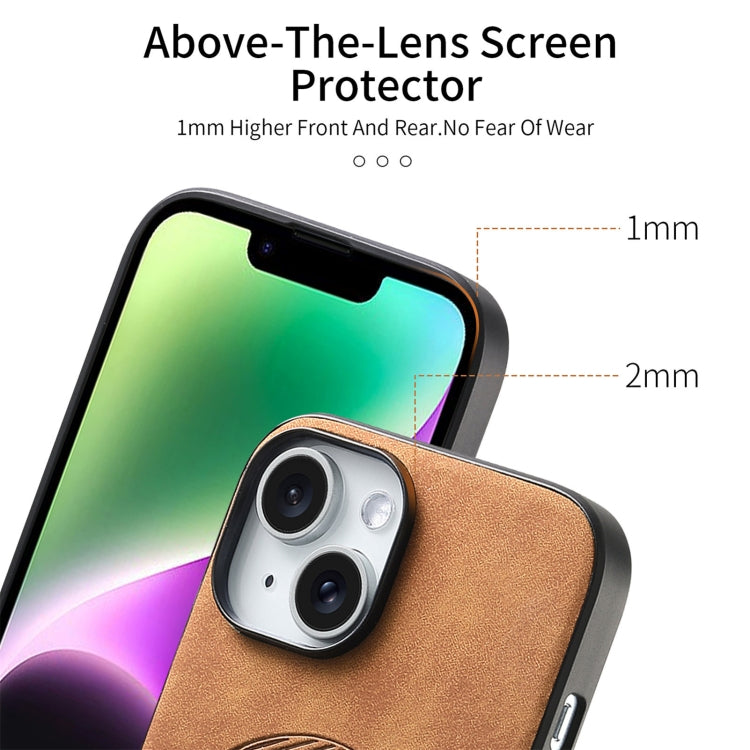For iPhone 15 Pro Solid Color Retro Magsafe PU Back Cover Phone Case(Brown) - HoMEdemic™ 