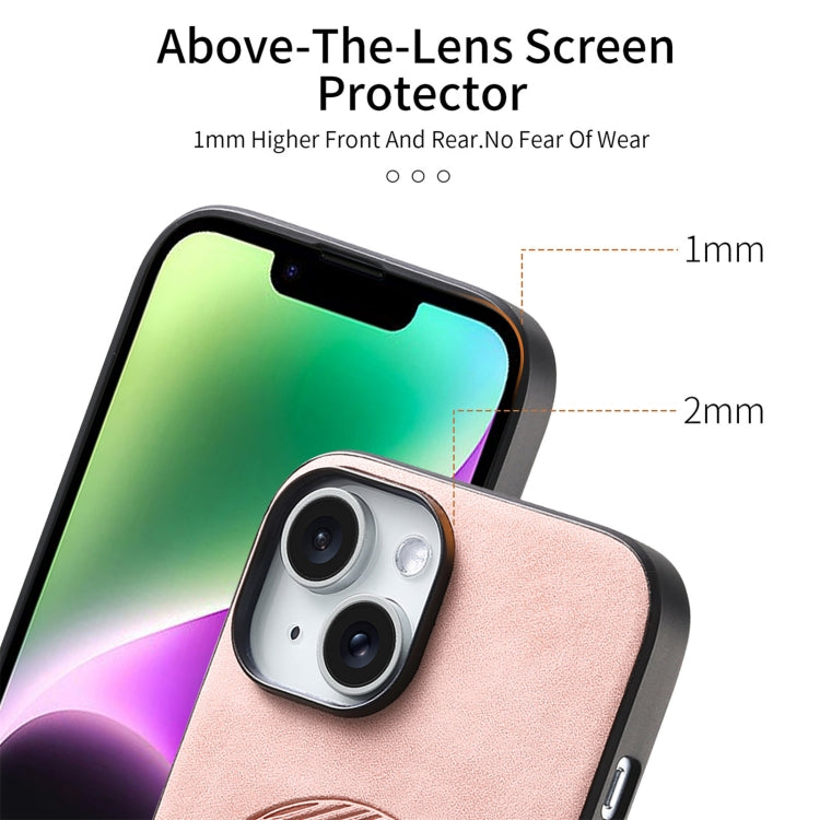 For iPhone 15 Pro Solid Color Retro Magsafe PU Back Cover Phone Case(Pink) - HoMEdemic™ 