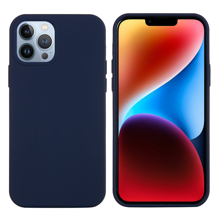 For iPhone 15 Pro Solid Color Silicone Phone Case(Midnight Blue) - HoMEdemic™ 