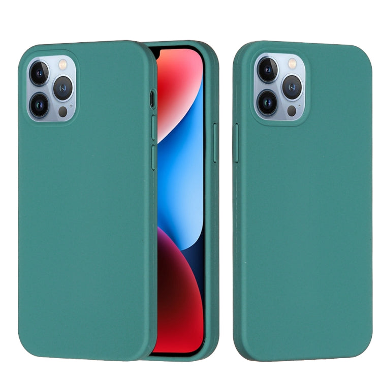 For iPhone 15 Pro Solid Color Silicone Phone Case(Pine Needle Green) - HoMEdemic™ 