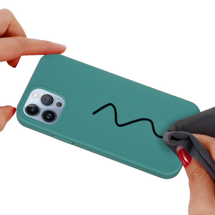 For iPhone 15 Pro Solid Color Silicone Phone Case(Pine Needle Green) - HoMEdemic™ 