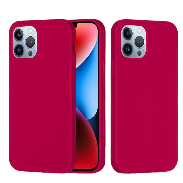 For iPhone 15 Pro Solid Color Silicone Phone Case(Rose Red) - HoMEdemic™ 