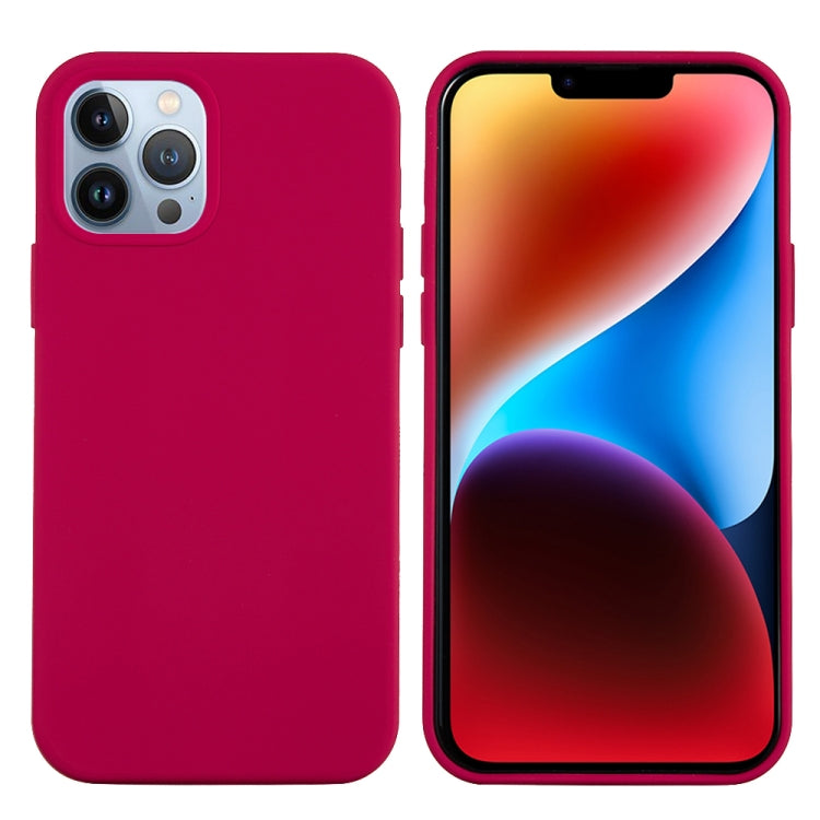 For iPhone 15 Pro Solid Color Silicone Phone Case(Rose Red) - HoMEdemic™ 