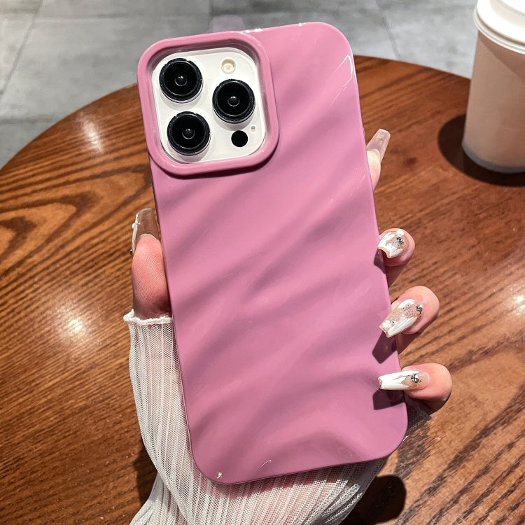 For iPhone 15 Pro Solid Color Wave Texture TPU Phone Case(Taro Purple) - HoMEdemic™ 